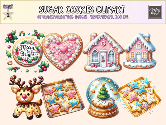 Sugar Cookies Clipart All Bundles Clipart Line Art - WondersArtist