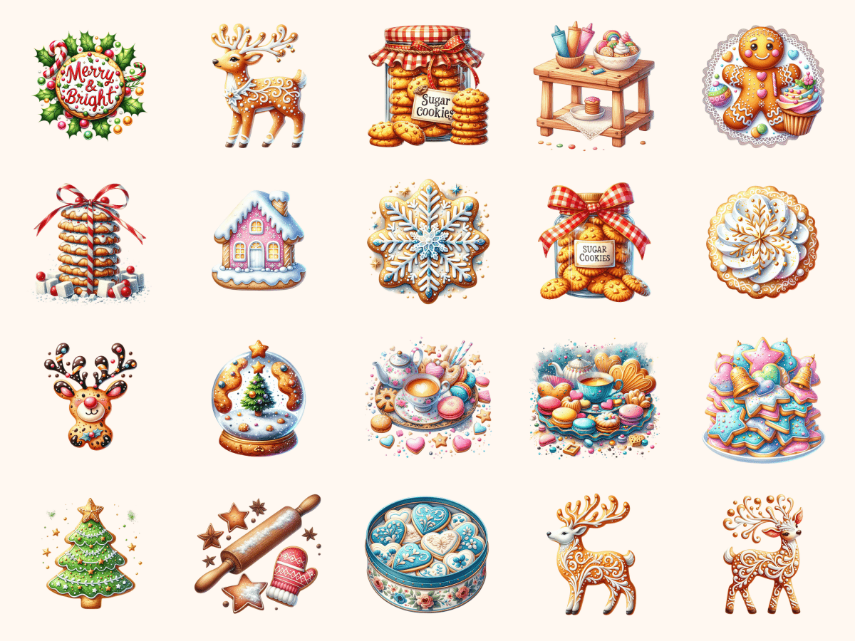 Sugar Cookies Clipart All Bundles Clipart Line Art - WondersArtist