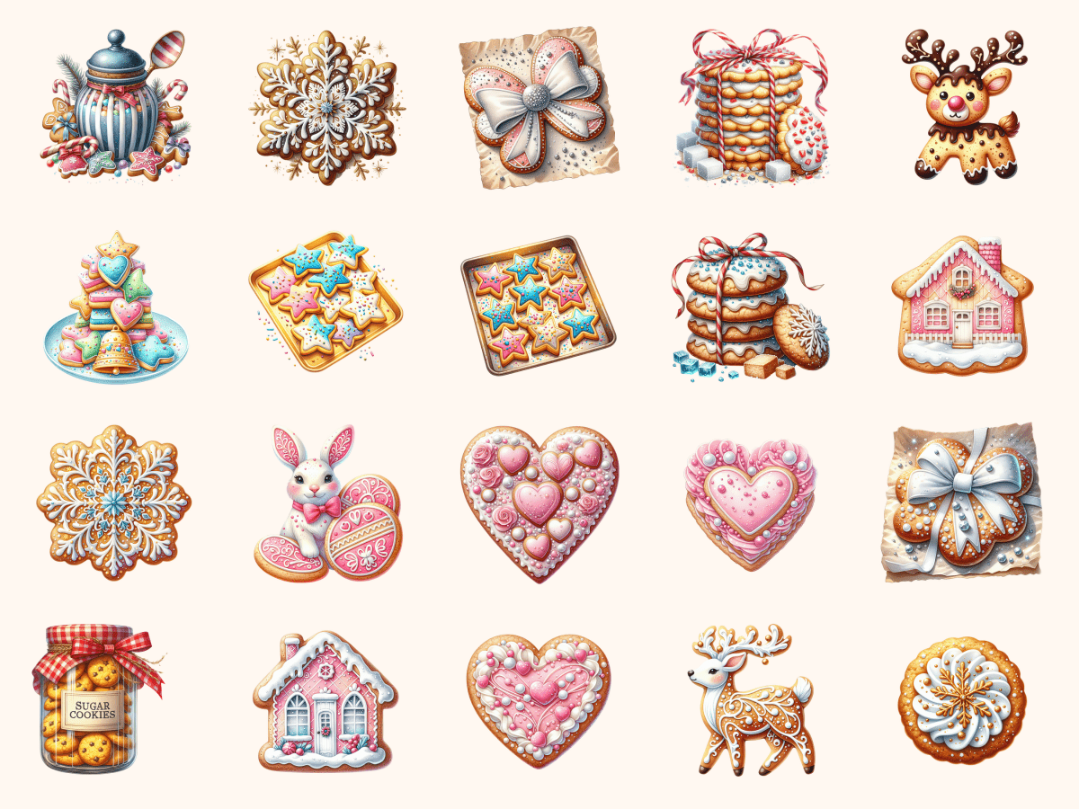 Sugar Cookies Clipart All Bundles Clipart Line Art - WondersArtist