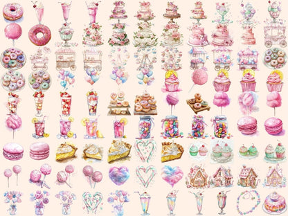 Sugar Rush Watercolor Clipart Candy Art - Wonders Artist