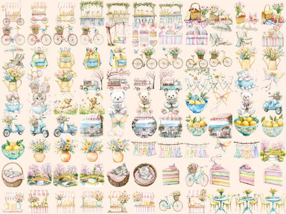 Sugarplum Spring Watercolor Clipart floral clipart floral graphics floral watercolor - WondersArtist