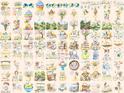 Sugarplum Spring Watercolor Clipart floral clipart floral graphics floral watercolor - WondersArtist