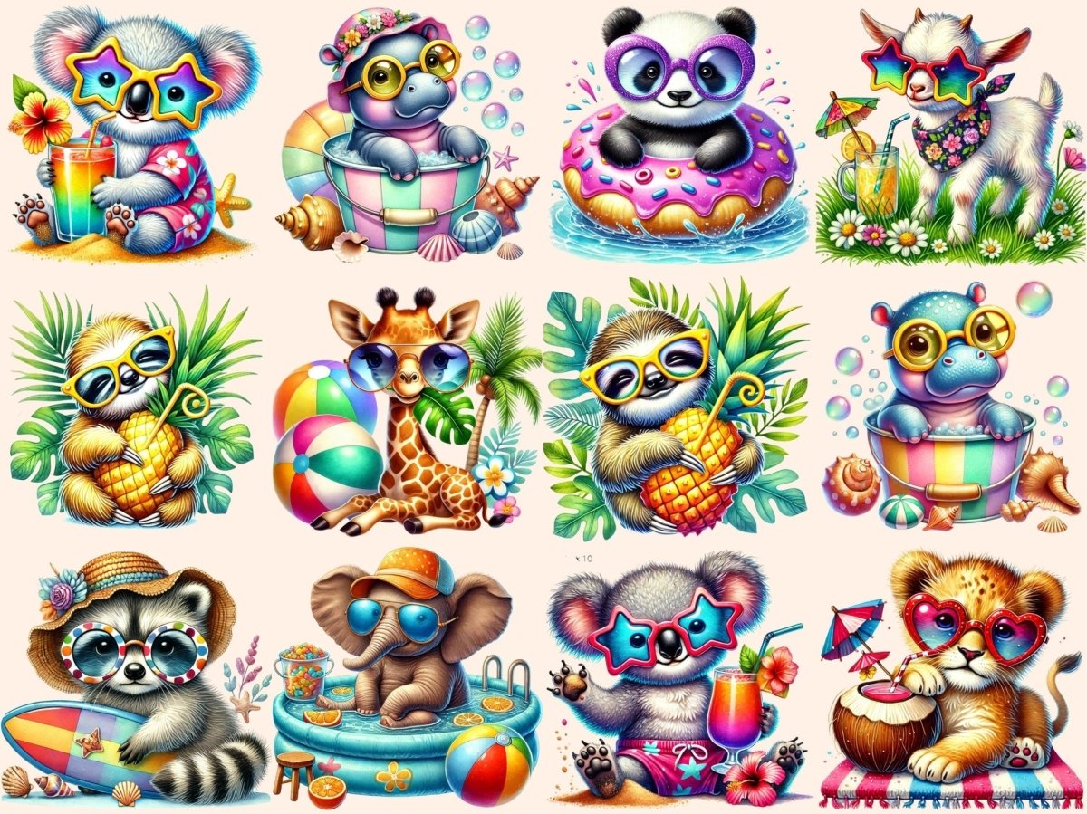 Summer Animals Clipart animal clipart animal printables beach animals png - WondersArtist