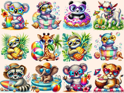 Summer Animals Clipart animal clipart animal printables beach animals png - WondersArtist