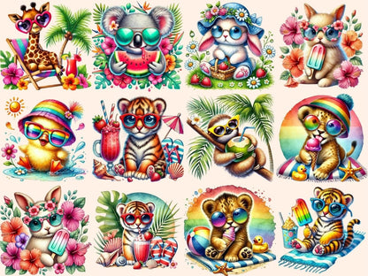 Summer Animals Clipart animal clipart animal printables beach animals png - WondersArtist