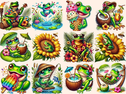 Summer Frogs Clipart beach frog clipart - Wonders Artist