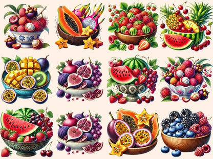 Summer Fruit Bowls Clipart berry bowl clipart - Wonders Artist