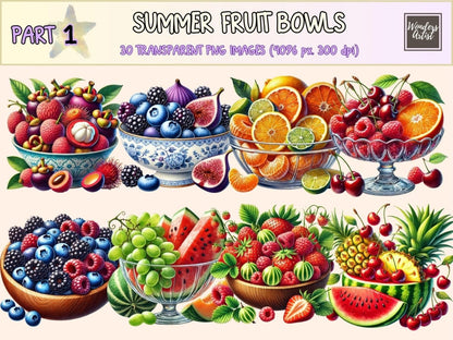 Summer Fruit Bowls Clipart berry bowl clipart - Wonders Artist