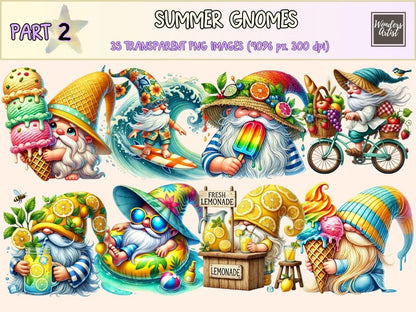 Summer Gnomes (P2) Clipart beach gnome png - Wonders Artist