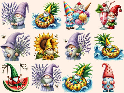 Summer Gnomes (P3) Clipart beach gnome png - Wonders Artist