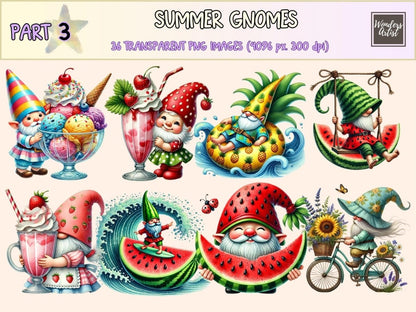 Summer Gnomes (P3) Clipart beach gnome png - Wonders Artist