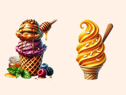 Summer Ice Cream (P1) Clipart cute dessert png - Wonders Artist