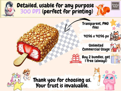 Summer Ice Cream (P2) Clipart cute dessert png - Wonders Artist