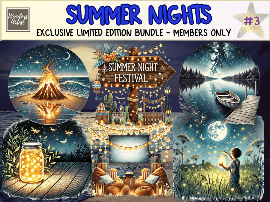 Summer Nights Clipart (LIMITED EDITION)