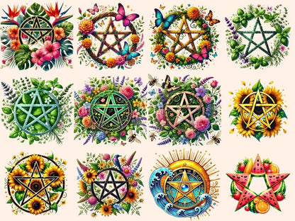 Summer Pentacles Clipart floral pentacles - Wonders Artist