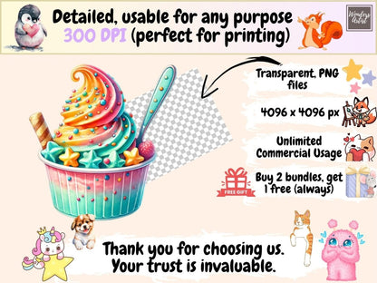 Summer Sprinkles Clipart cake clipart candy clipart cupcake clipart - WondersArtist