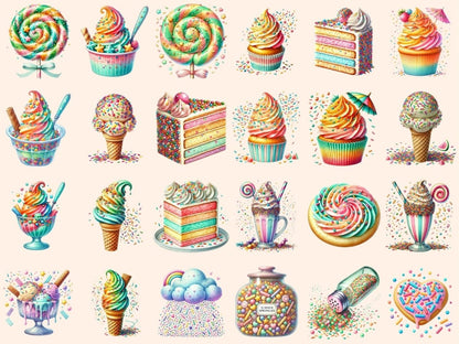 Summer Sprinkles Clipart cake clipart candy clipart cupcake clipart - WondersArtist