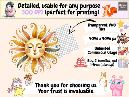 Sun Glow Clipart new bundles all new mini new7 - WondersArtist