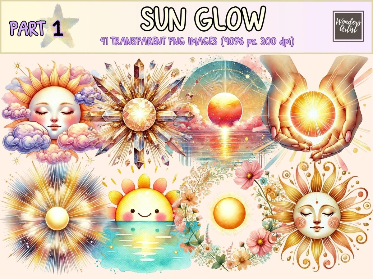 Sun Glow Clipart new bundles all new mini new7 - WondersArtist