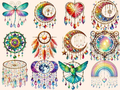 Suncatchers Clipart boho suncatcher png light catcher png new bundles all - WondersArtist