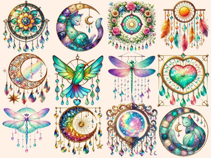 Suncatchers Clipart boho suncatcher png light catcher png new bundles all - WondersArtist