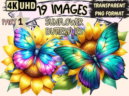Sunflower Butterflies Clipart butterfly clipart - Wonders Artist
