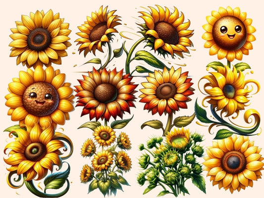 Соняшники кліпарт