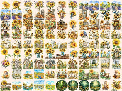 Sunflowers Watercolor Clipart summer sunflowers - Wonders Artist