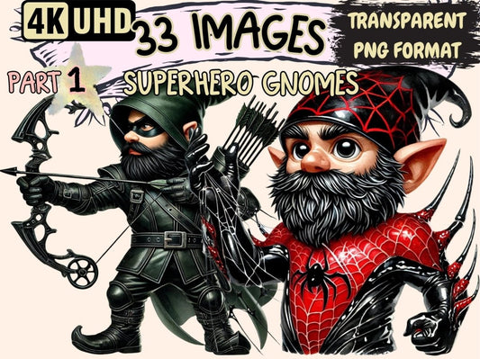 Superhero Gnomes Clipart Gnome Clipart - Wonders Artist