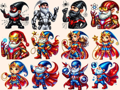 Superhero Gnomes Clipart Gnome Clipart - Wonders Artist