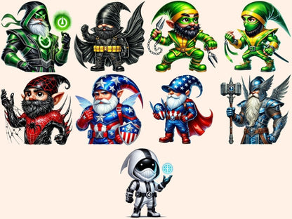 Superhero Gnomes Clipart Gnome Clipart - Wonders Artist