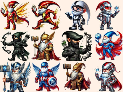 Superhero Gnomes Clipart Gnome Clipart - Wonders Artist
