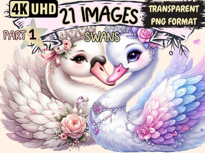 Swans Clipart bird clipart - Wonders Artist