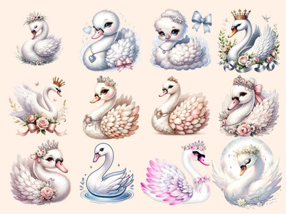 Swans Clipart bird clipart - Wonders Artist