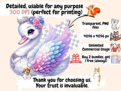 Swans Clipart bird clipart - Wonders Artist