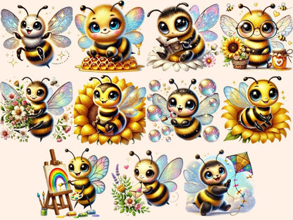 Sweet Bees (P2) Clipart adorable bees - Wonders Artist