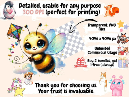 Sweet Bees (P2) Clipart adorable bees - Wonders Artist