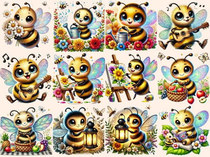 Sweet Bees (P3) Clipart adorable bees - Wonders Artist