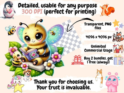 Sweet Bees (P3) Clipart adorable bees - Wonders Artist