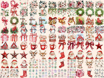 Sweet Christmas Watercolor Clipart Candy Cane Art - Wonders Artist