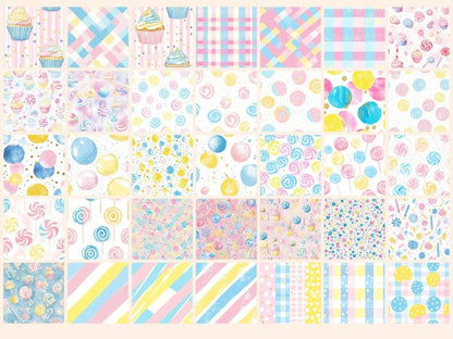 Sweet Confection Seamless Pattern Digital Papers bakery digital paper - Wonders Artist