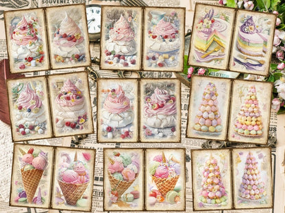 Sweet Desserts Journal Pages Bakery Ephemera - Wonders Artist