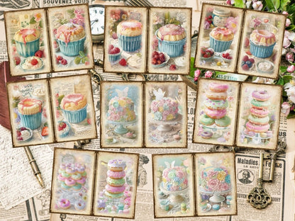 Sweet Desserts Journal Pages Bakery Ephemera - Wonders Artist