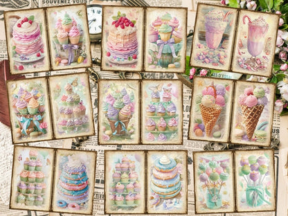 Sweet Desserts Journal Pages (P2) Bakery Ephemera - Wonders Artist