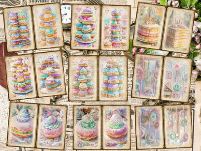 Sweet Desserts Journal Pages (P3) - High - Quality Instant Digital Download for Creative Projects