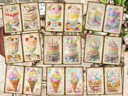 Sweet Desserts Journal Pages (P4) Bakery Ephemera - Wonders Artist