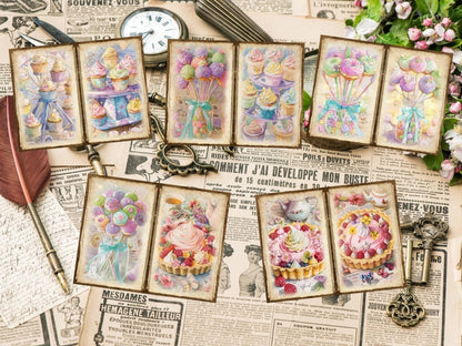 Sweet Desserts Journal Pages (P5) Bakery Ephemera - Wonders Artist