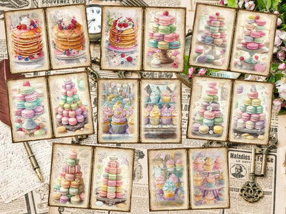 Sweet Desserts Journal Pages (P5) Bakery Ephemera - Wonders Artist