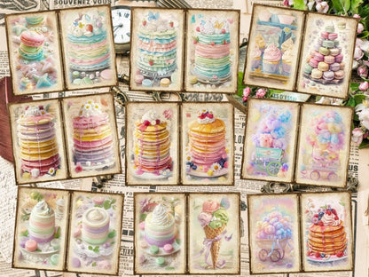 Sweet Desserts Journal Pages (P5) Bakery Ephemera - Wonders Artist