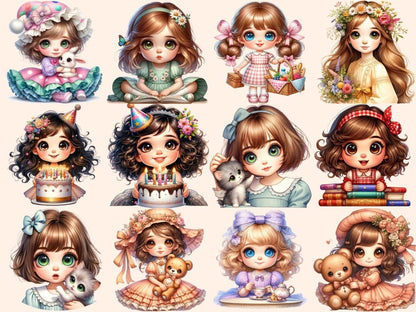 Sweet Girls Clipart Cute girl art - Wonders Artist